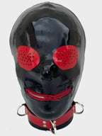 Latex Hood with Compound Eye Panels & D-Ring Collar — Kamen Rider