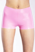 Latex Shorts — Glossy Finish with Optional Zipper or Cutout