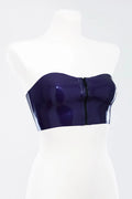 Latex Top with Shaping Seams & Detachable Front Zipper