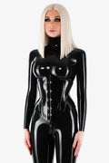Latex Waist-Reducing Corset — Double-Layer with Busk & Back Lacing