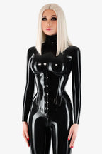 Latex Waist-Reducing Corset — Double-Layer with Busk & Back Lacing