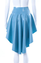 Light Blue Latex Asymmetric Circle Skirt