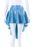 Light Blue Latex Asymmetric Circle Skirt