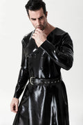 Black Male ' The Swinger' Double-Breasted Latex Overcoat