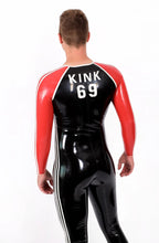 Black Male 'Adi' Round Neck Latex Catsuit