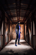 Black Male 'Alvanor' Super Hero Latex Catsuit