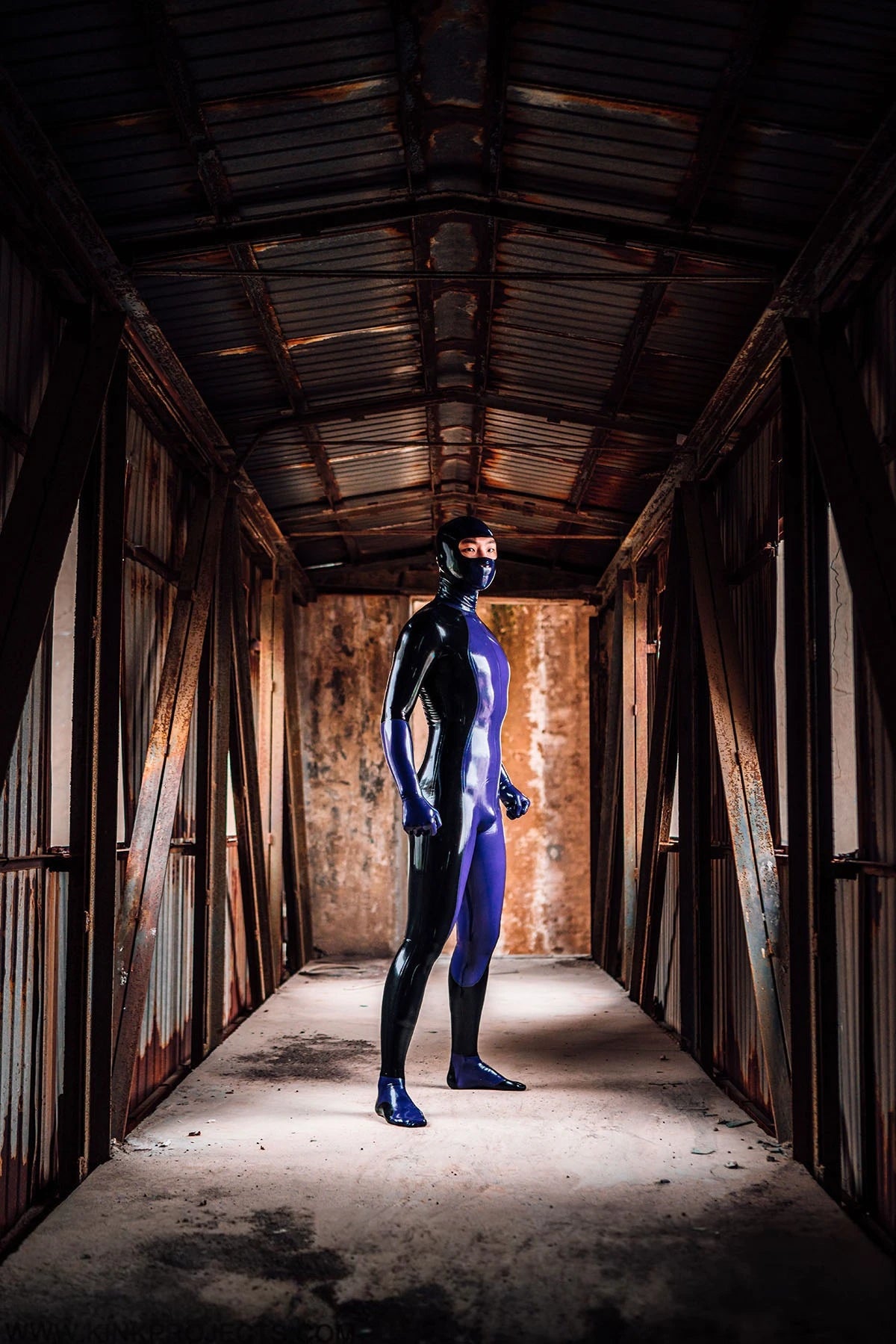Black Male 'Alvanor' Super Hero Latex Catsuit