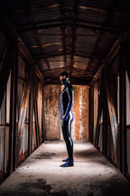 Black Male 'Alvanor' Super Hero Latex Catsuit
