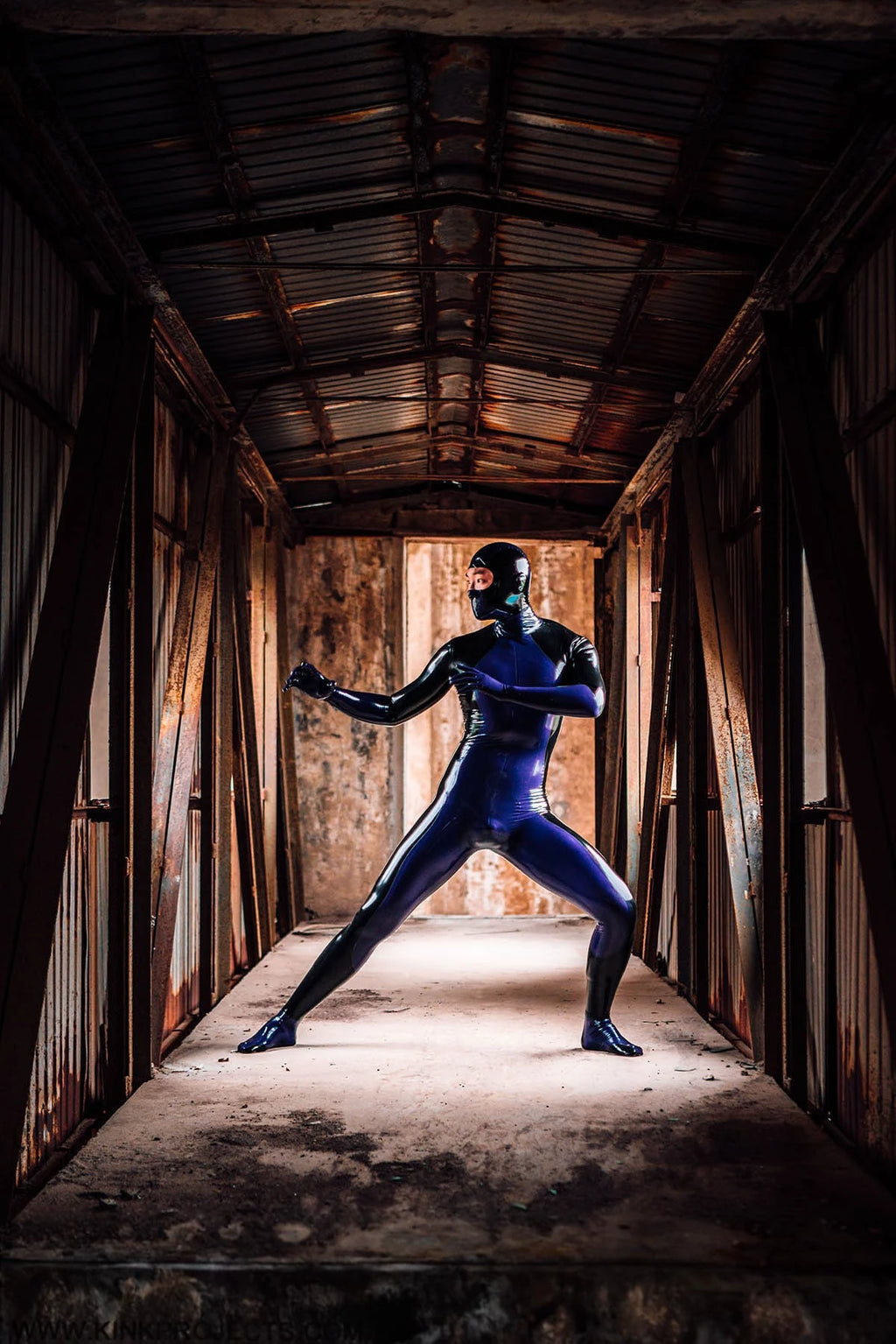 Black Male 'Alvanor' Super Hero Latex Catsuit