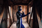 Black Male 'Alvanor' Super Hero Latex Catsuit