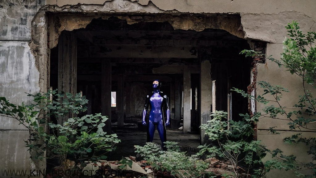 Black Male 'Alvanor' Super Hero Latex Catsuit