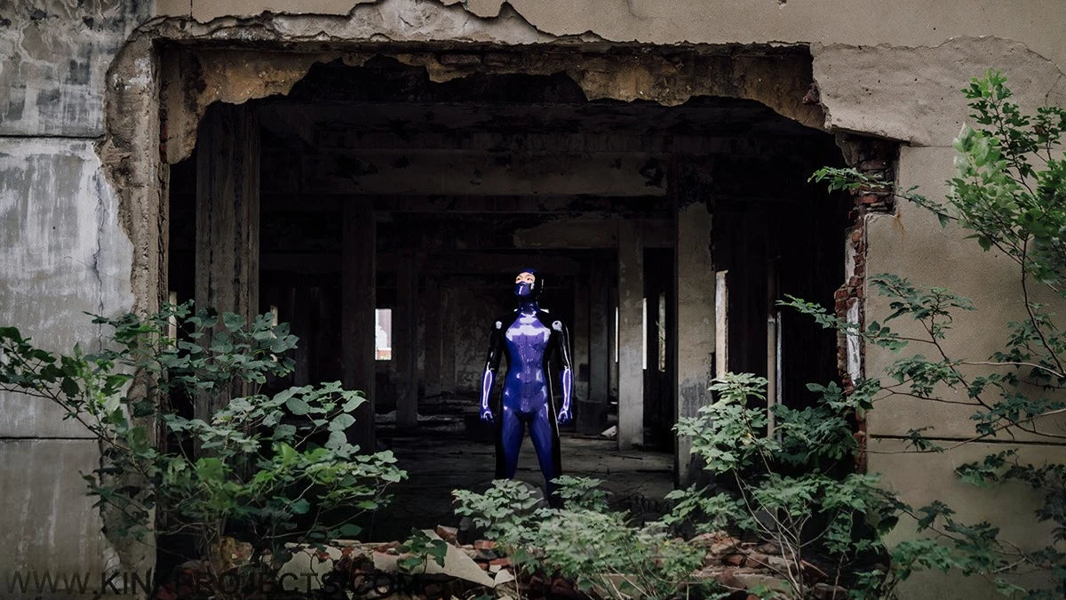 Black Male 'Alvanor' Super Hero Latex Catsuit