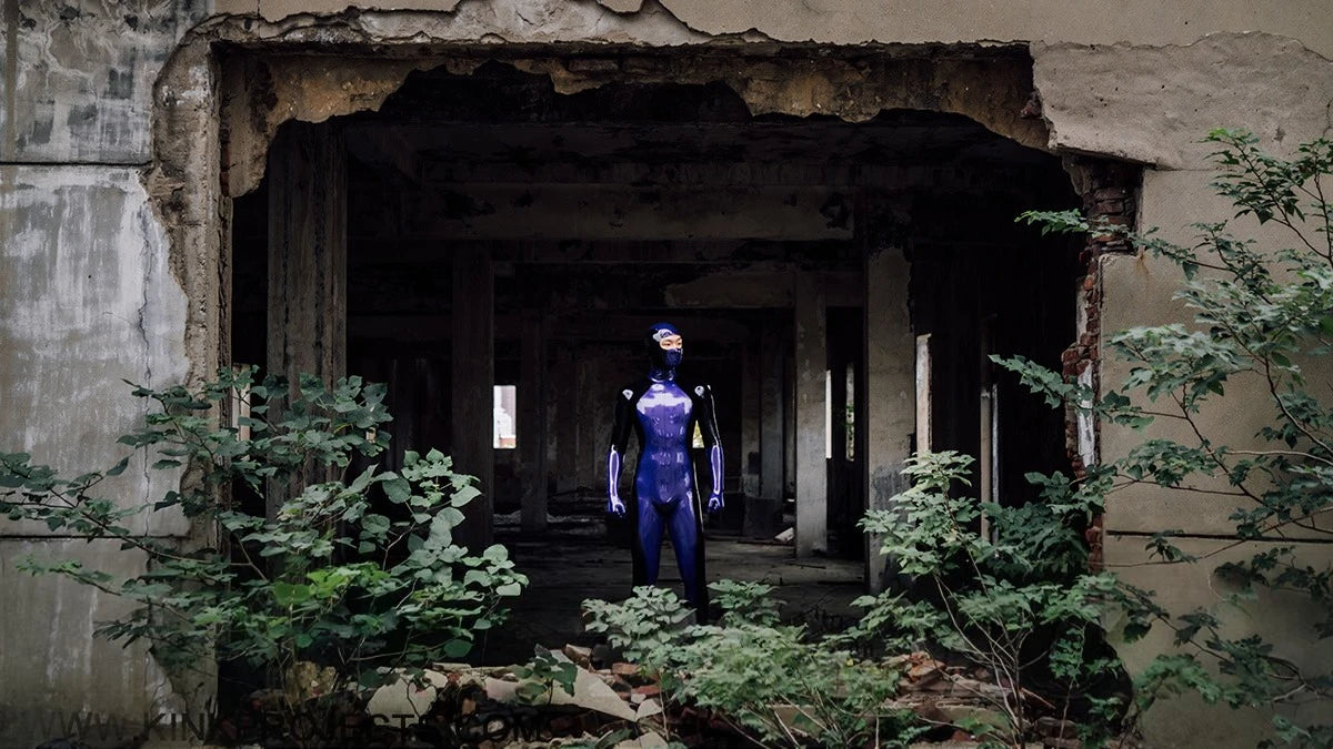 Black Male 'Alvanor' Super Hero Latex Catsuit