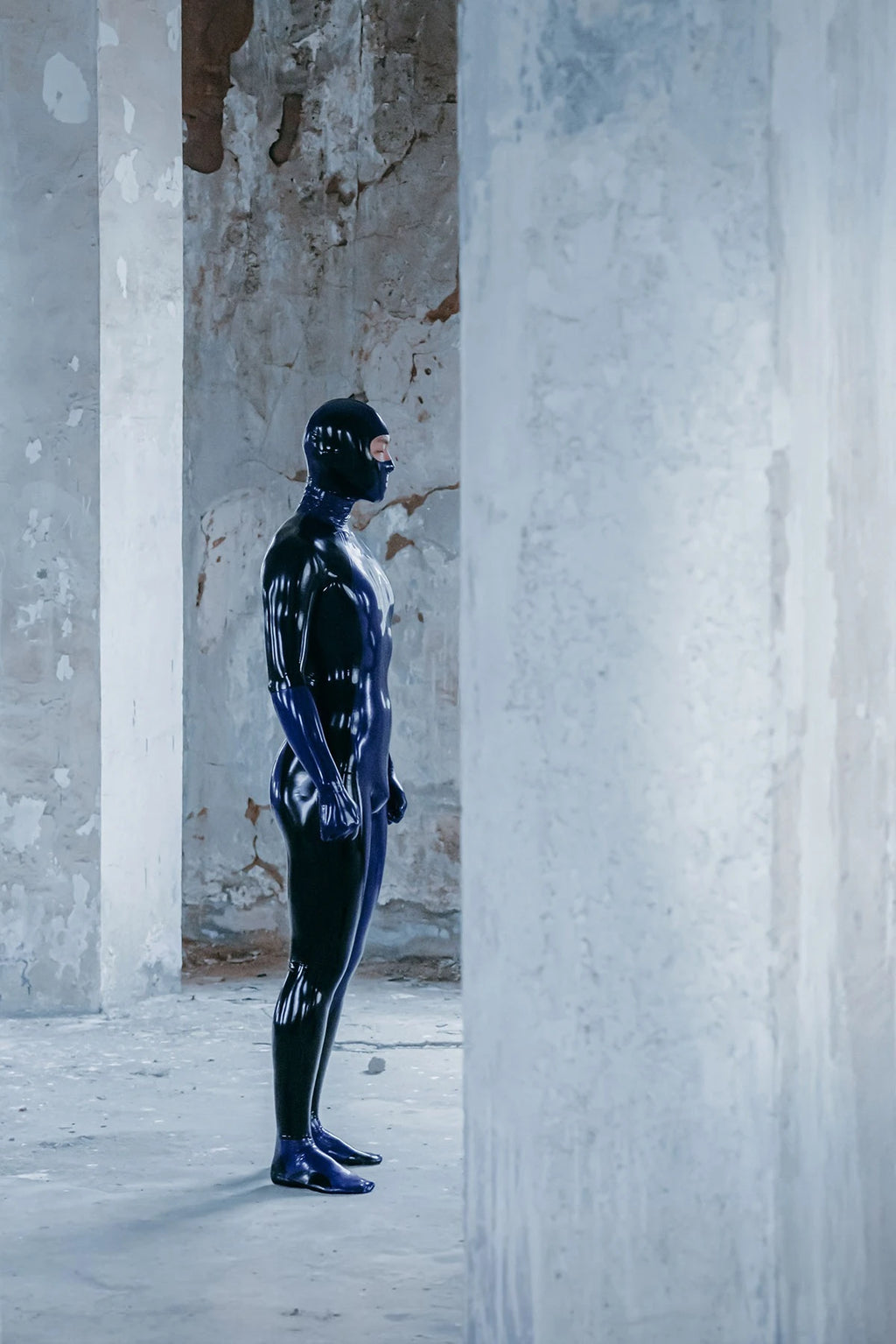 Black Male 'Alvanor' Super Hero Latex Catsuit