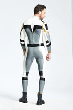 Metallic Silver Male 'Astro-Moon' Latex Catsuit
