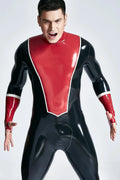 Black Male Baseball Look Latex Catsuit