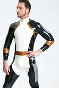 Pure White Male 'Centaurus' Latex Catsuit