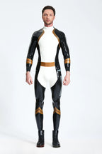 Pure White Male 'Centaurus' Latex Catsuit