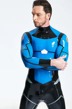 Middle Blue Male 'Cetus' Latex Catsuit