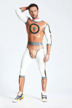 Transparent Brown Male 'Circle Of Life' Latex Catsuit