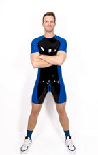 Black Male Codpiece Latex Surfsuit
