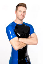 Black Male Codpiece Latex Surfsuit