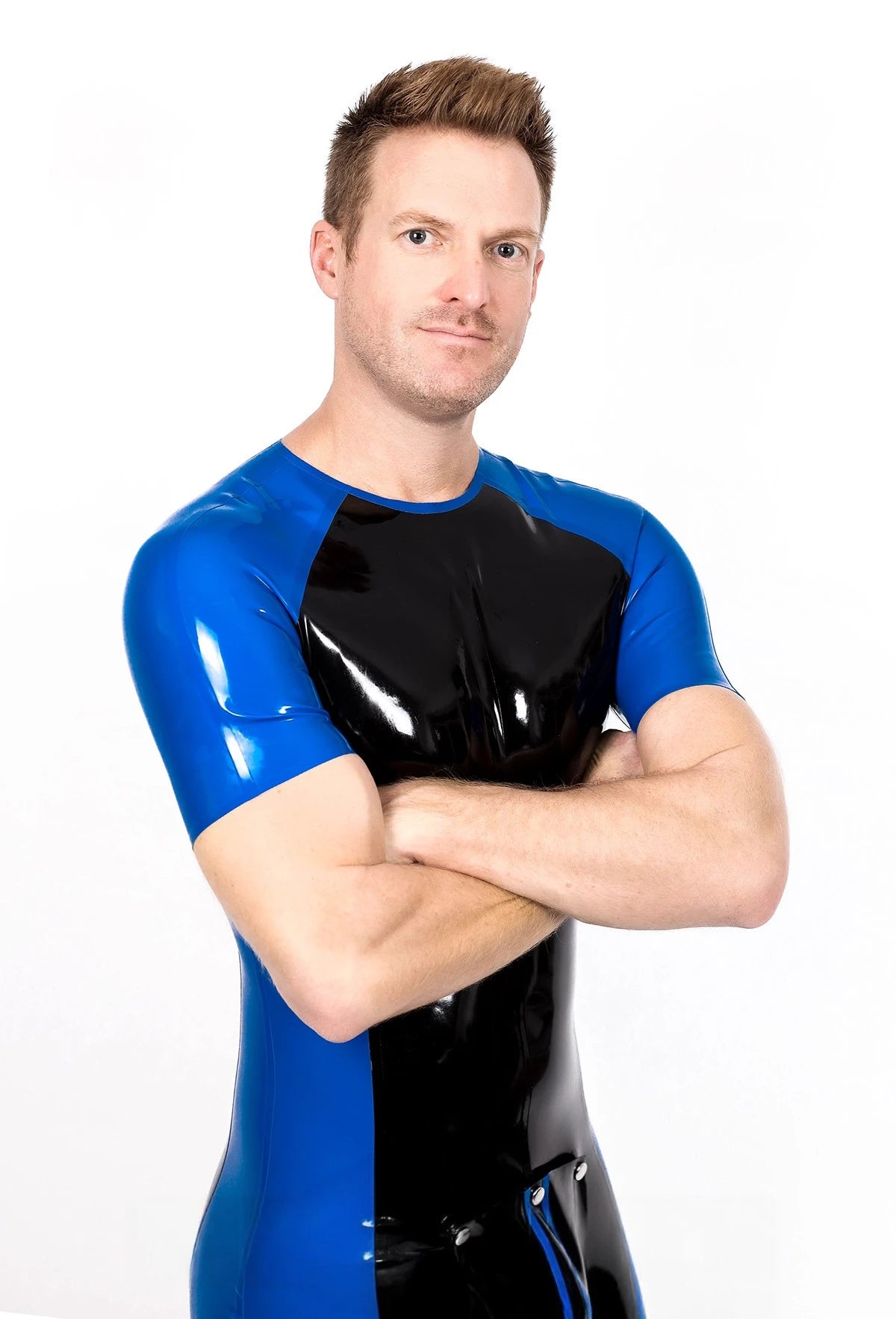 Black Male Codpiece Latex Surfsuit