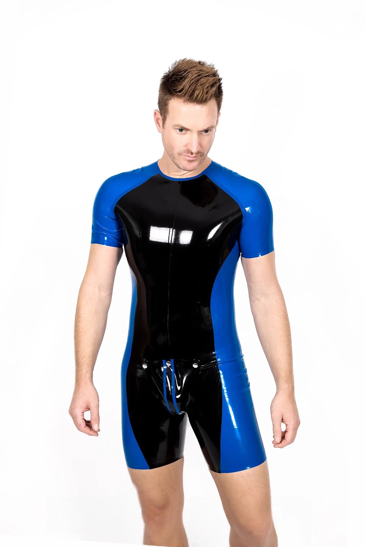 Black Male Codpiece Latex Surfsuit