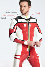 Red Male 'Cressida' Latex Catsuit