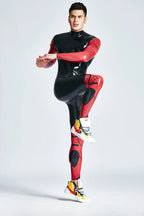 Black Male 'Defender' Back Zipper Latex Catsuit