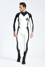 Pure White Male 'Eye Of Sauron' Latex Catsuit
