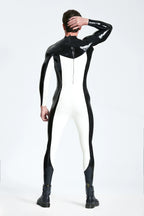 Pure White Male 'Eye Of Sauron' Latex Catsuit