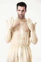 Translucent Natural Male 'Frivolous' Translucent Play Latex Suit