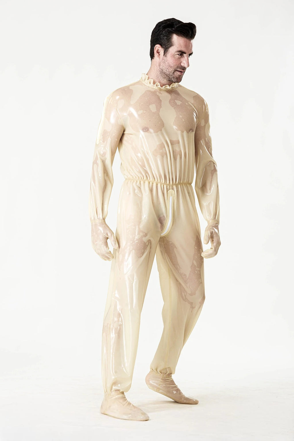 Translucent Natural Male 'Frivolous' Translucent Play Latex Suit