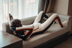 Pure White Male 'Goldenrod' Spidey Latex Catsuit