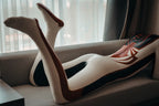 Pure White Male 'Goldenrod' Spidey Latex Catsuit