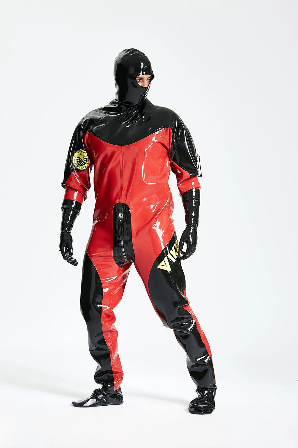 Red Male Heavy Duty Latex Viking Latex Drysuit