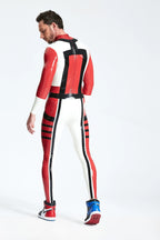 Red Male 'Hieroglyph'' Latex Catsuit