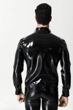 Black Male 'Kinky Kool' Zip Latex Jacket
