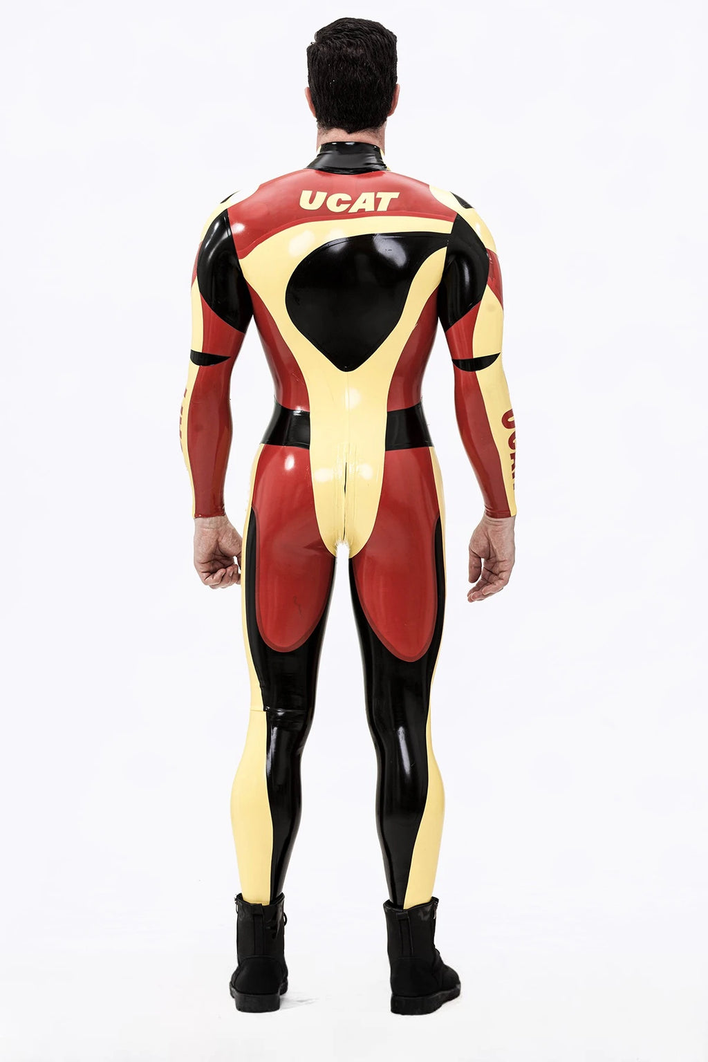 Red Male 'Moto-Pronto' Latex Catsuit