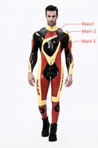 Red Male 'Moto-Pronto' Latex Catsuit