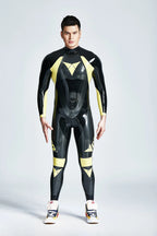 Black Male 'Moto-T-Age' Latex Catsuit