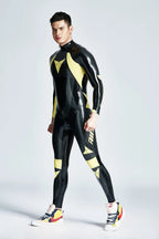 Black Male 'Moto-T-Age' Latex Catsuit