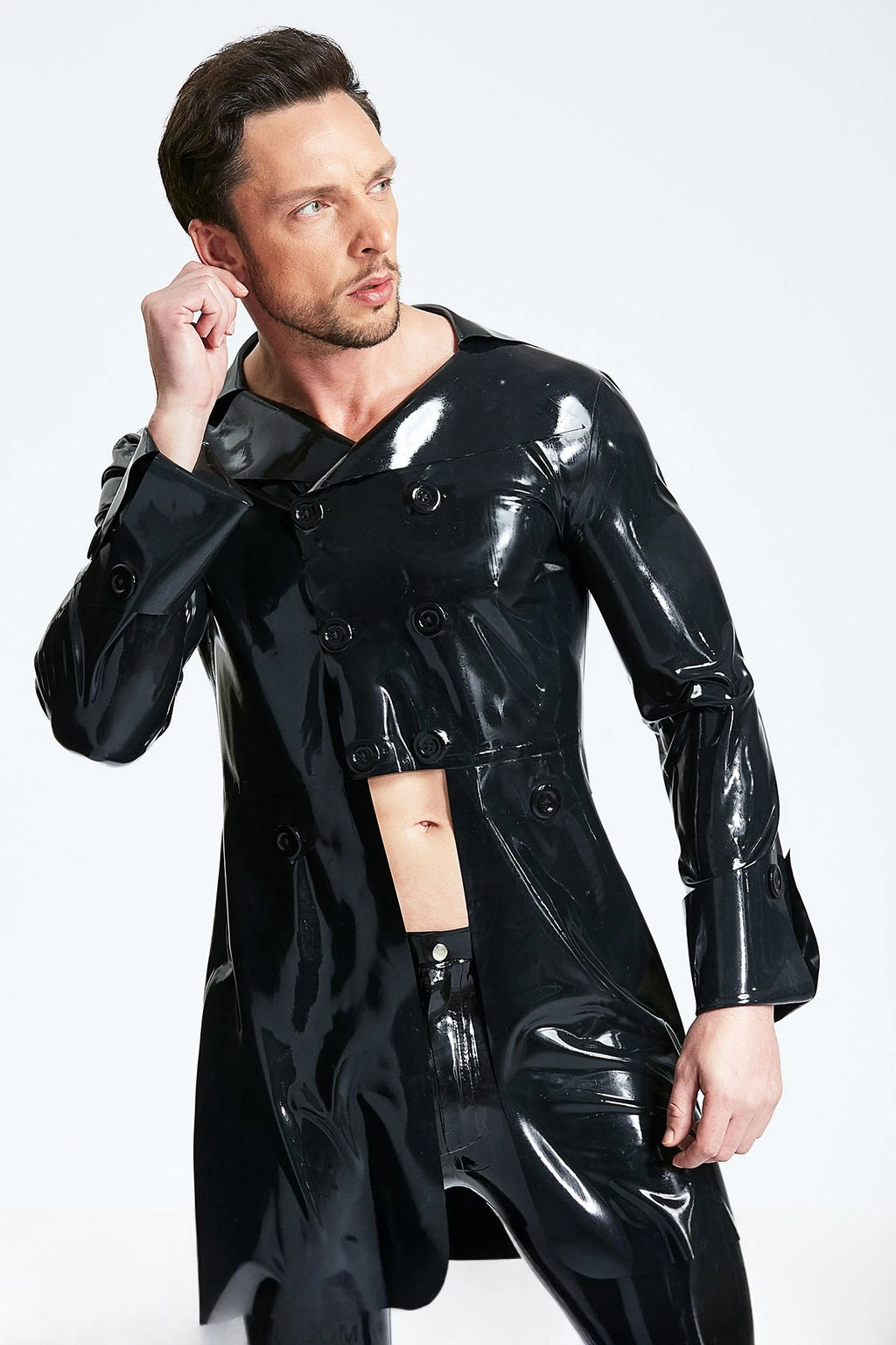Black Male Latex 'Musketeer' Style Formal