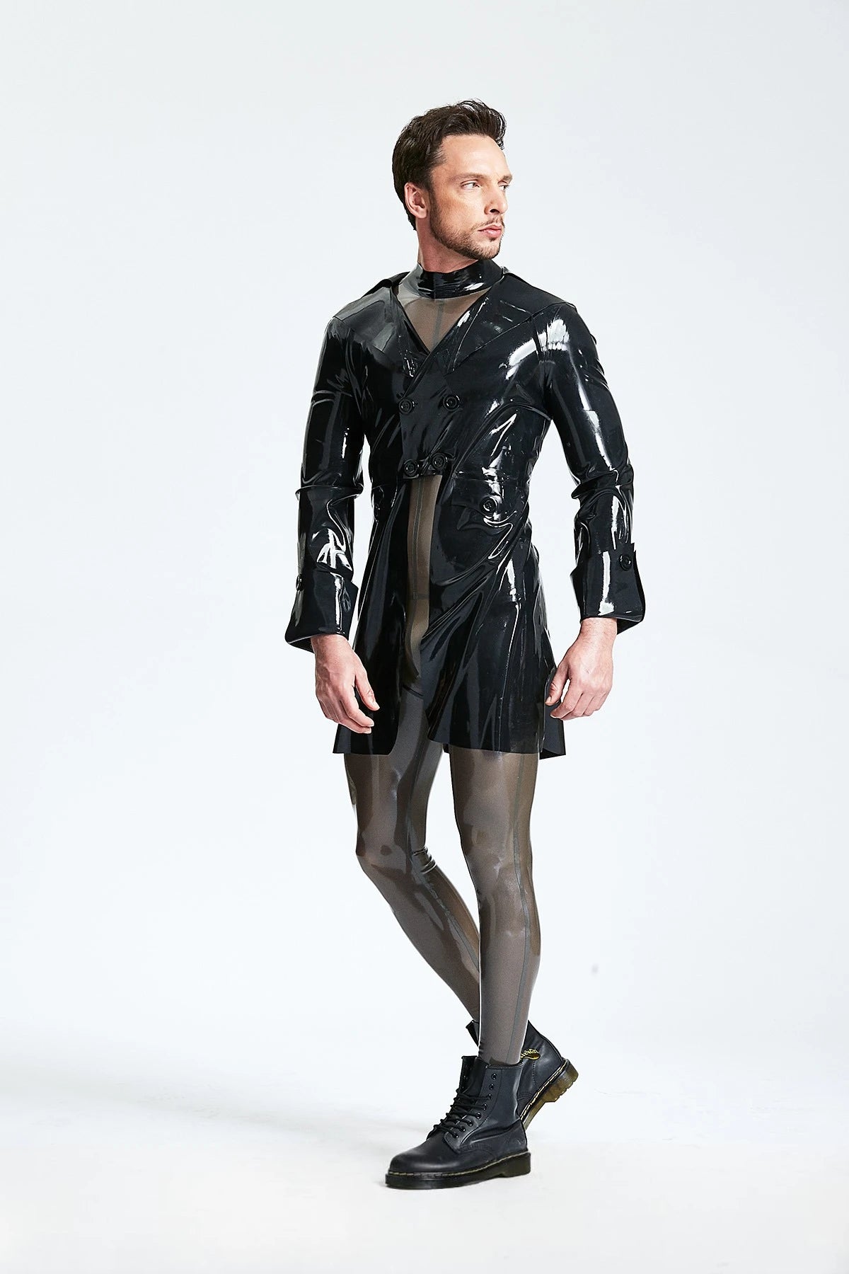 Black Male Latex 'Musketeer' Style Formal