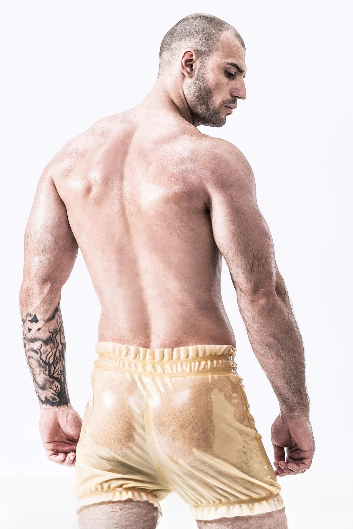 Translucent Natural Male Natural Latex Elasticated Panties