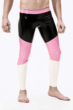 Black Male 'Neapolitan' Latex Leggings