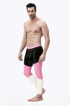 Black Male 'Neapolitan' Latex Leggings