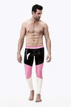 Black Male 'Neapolitan' Latex Leggings