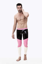 Black Male 'Neapolitan' Latex Leggings